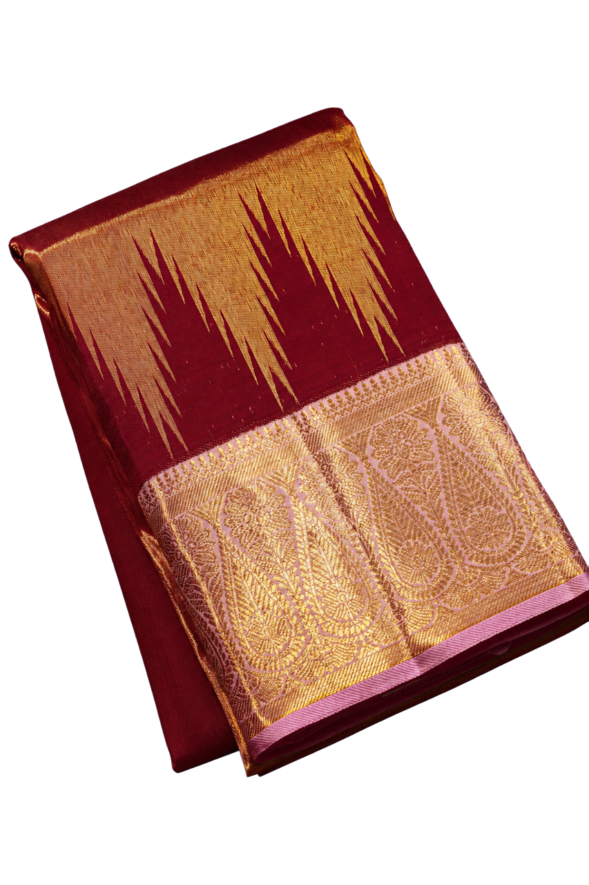 Kanchipuram Silk Maroon Saree