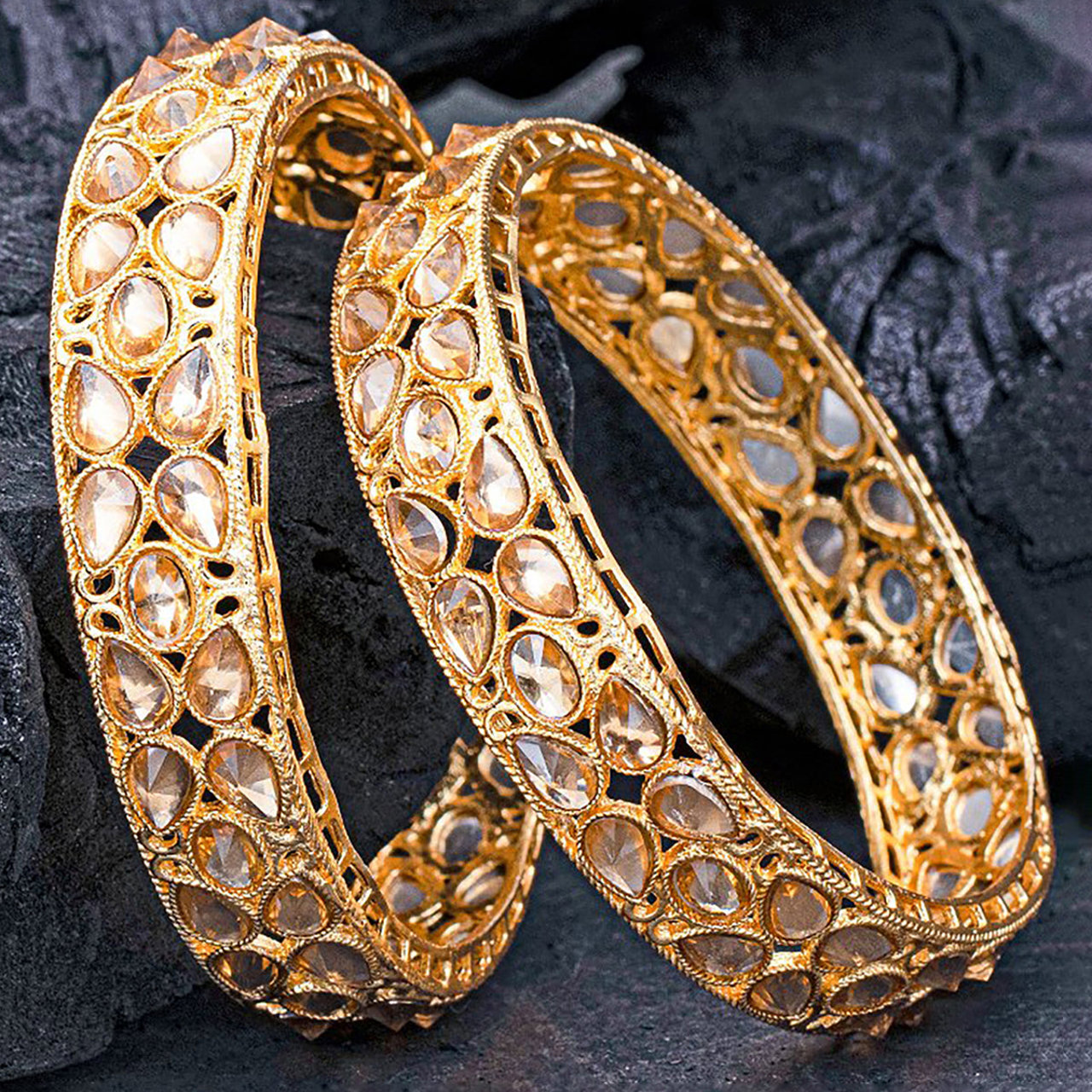 Sukkhi Fine Gold Plated Bangle Set For Women (Set of 2)