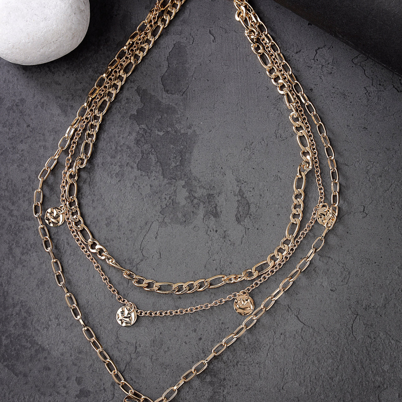 Scintillare by Sukkhi Latest Fashionable 3 Layered Gold Plated Butterfly Pendant Necklace for Women & Girls