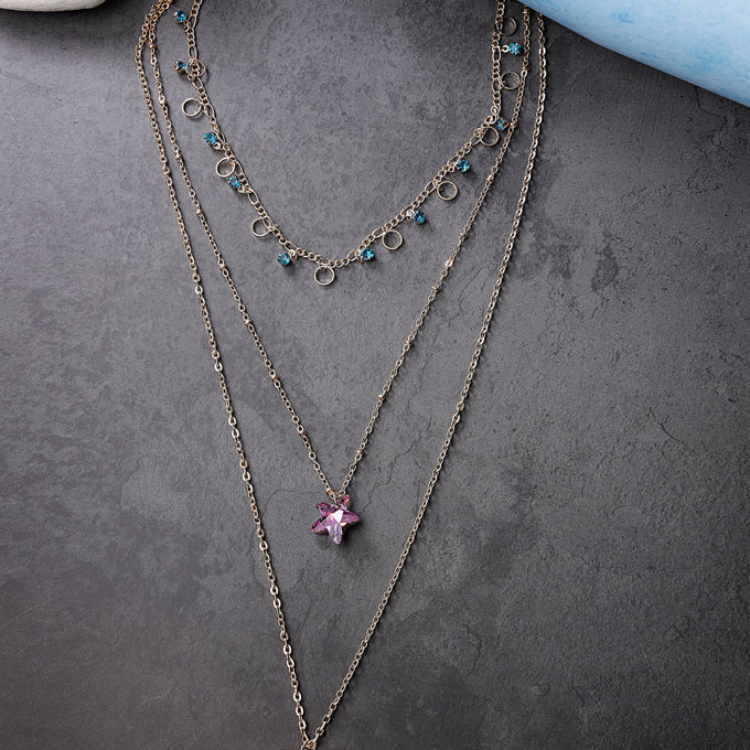 Scintillare by Sukkhi Charming Heart Shaped Multilayer Gold Plated Chain Pendant Necklace for Women & Girls