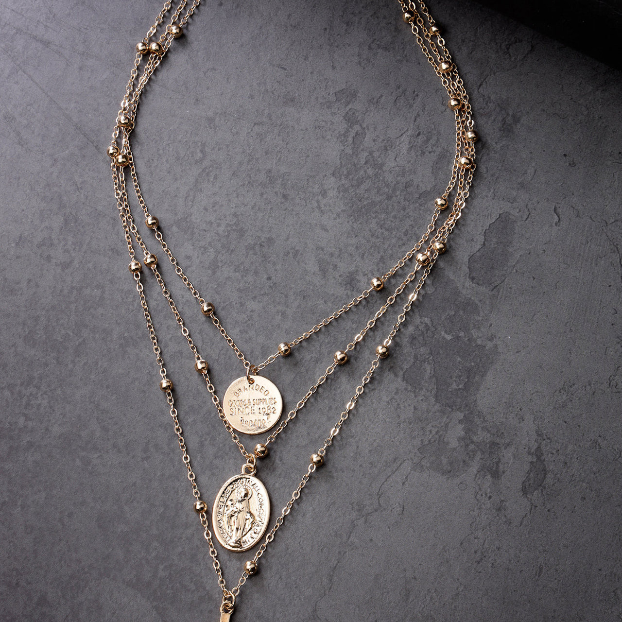 Scintillare by Sukkhi Delightful Stylish 3 Layered Gold Plated Contemporary Pendant Necklace for Women & Girls