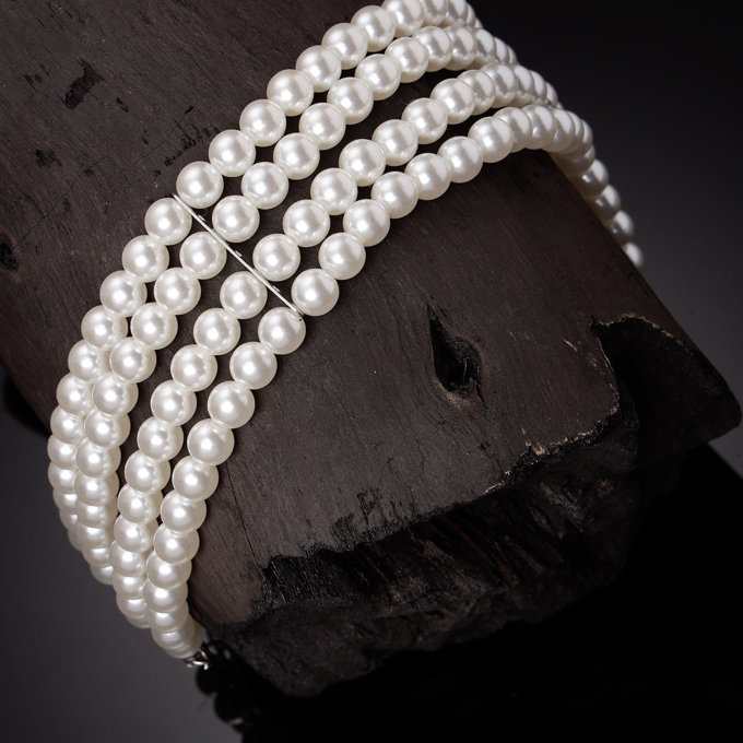 Scintillare by Sukkhi Beautiful Latest Stylish White Pearls Contemporary Choker Necklace for Women & Girls