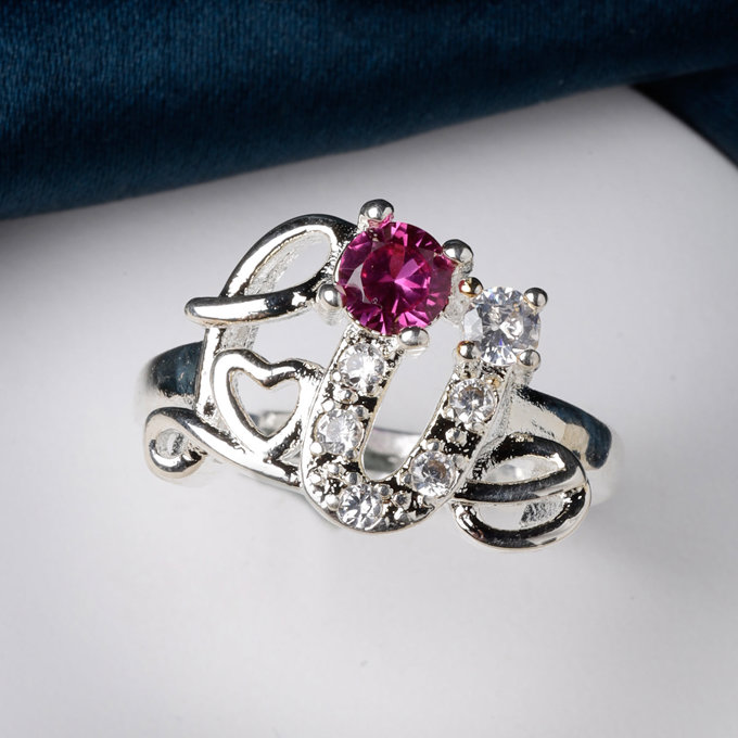 Scintillare by Sukkhi Delicate Rhodium Plated Silver American Diamonds Studded Heart Shaped Finger Ring for Women & Girls