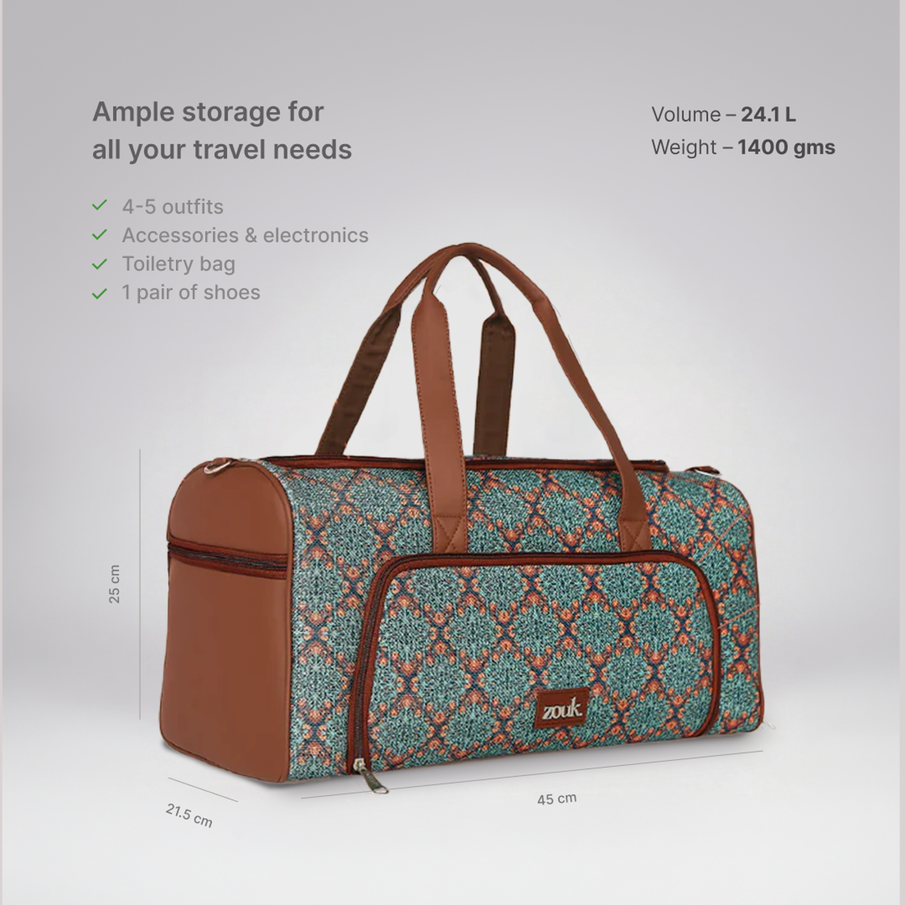 Kolkata Nouveau Weekender Duffle Bag