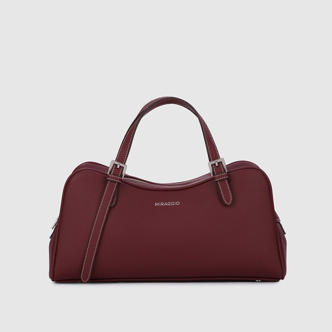 August Top Handle Bag - Wine