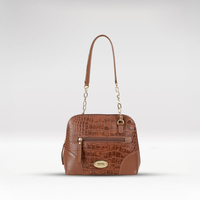 Fl Heidi Tan Leather Shoulder Bag