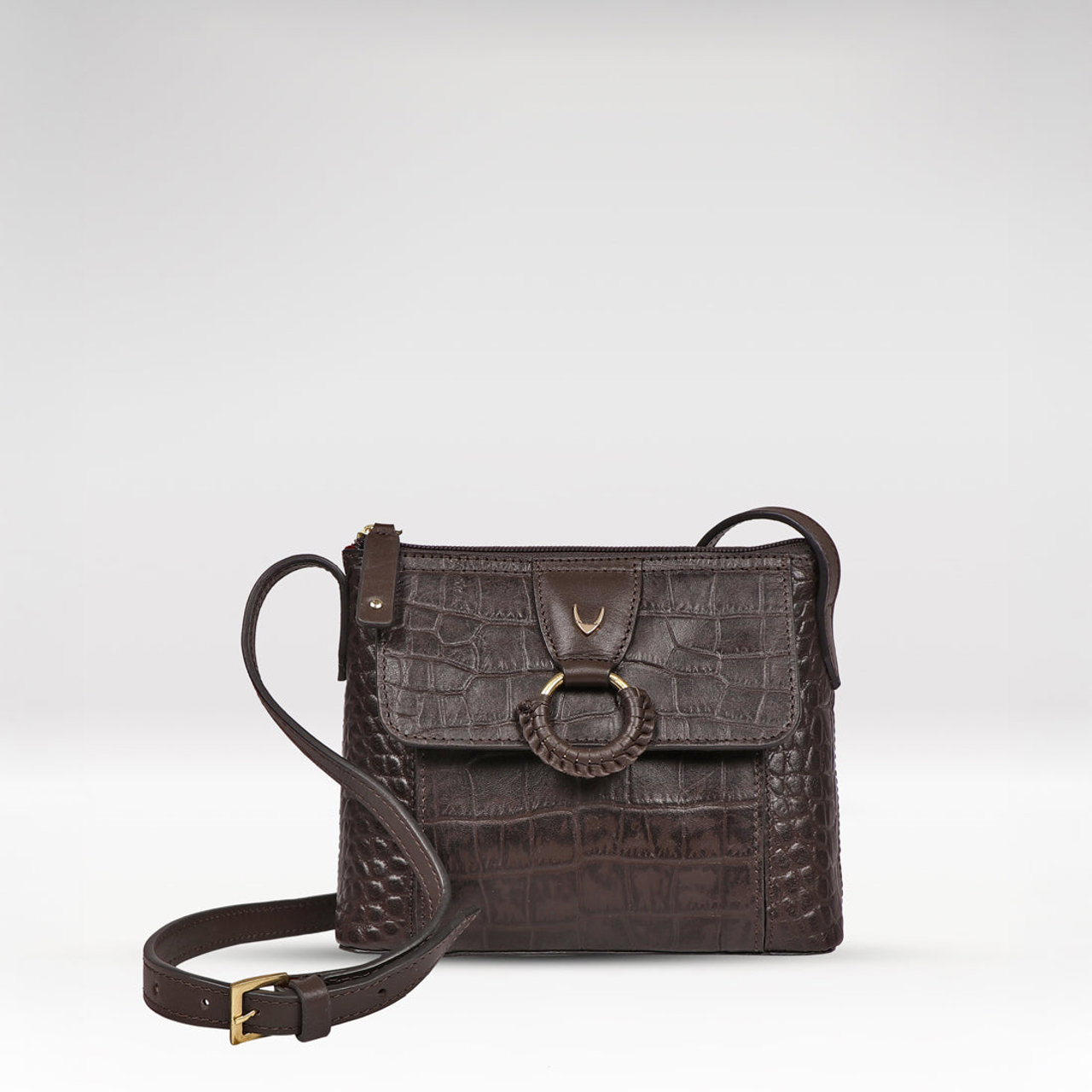 Medellin 04 Brown Leather Crossbody Bag