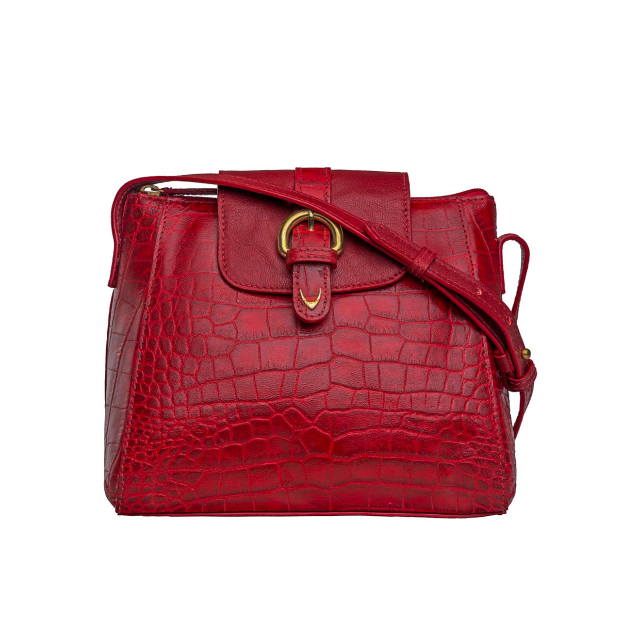 Ee Lyra Red Leather Sling Bag