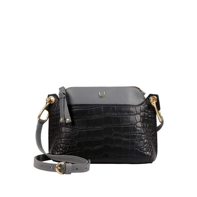 Fl Kelly 02 Black Leather Sling Bag