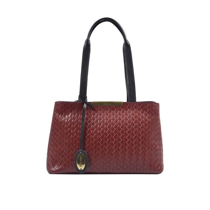Ee Leo 01 Red Leather Tote Bag