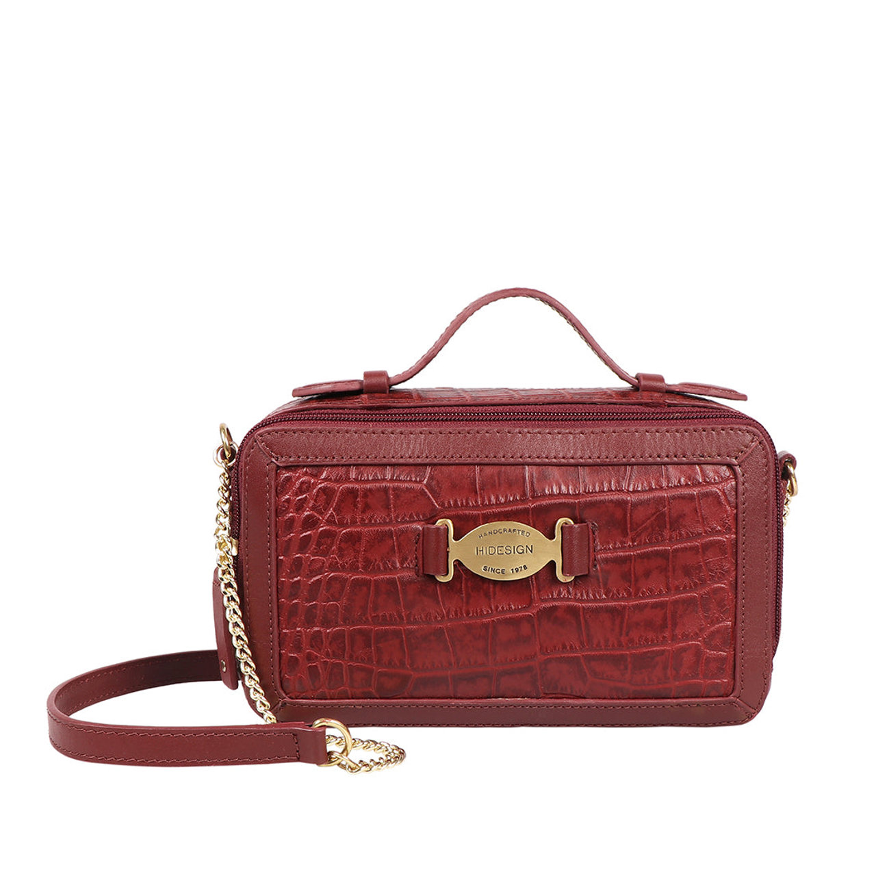 Selena 05 Marsala Leather Sling Bag