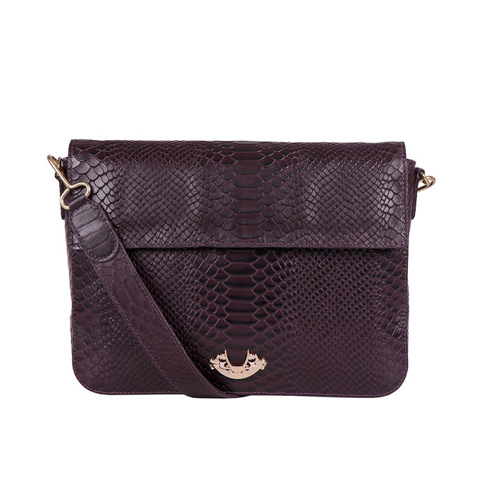 Boulevard 02 Sb Violet Leather Shoulder Bag