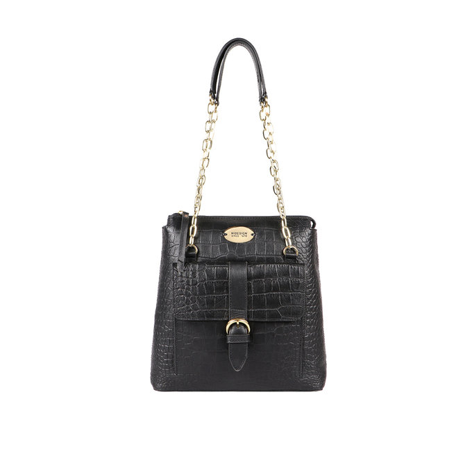 Ee Eliza 02 Black Leather Shoulder Bag