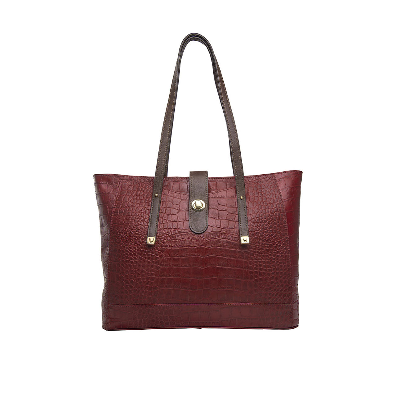 Ee Atria 01 Red Leather Tote Bag