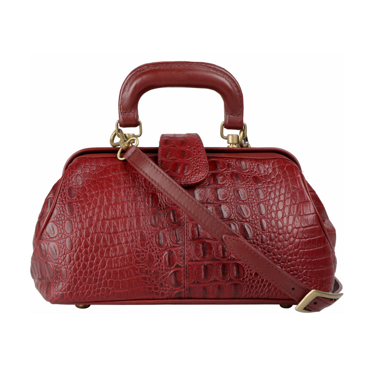 Sasha Marsala Leather Satchel
