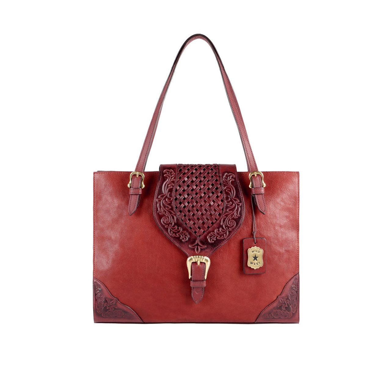 Belle Star 01 Marsala Leather Tote Bag