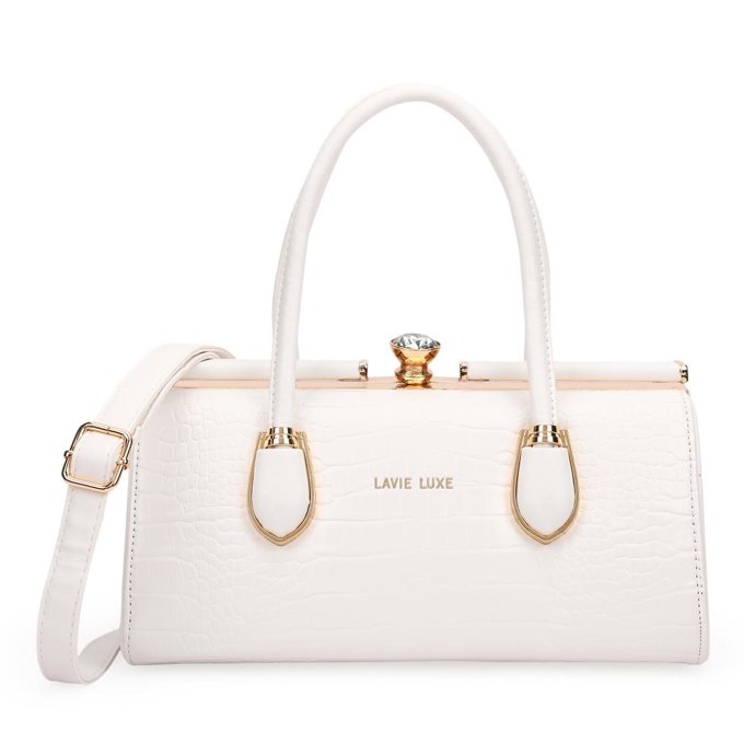 Dazzle Medium White Handbag
