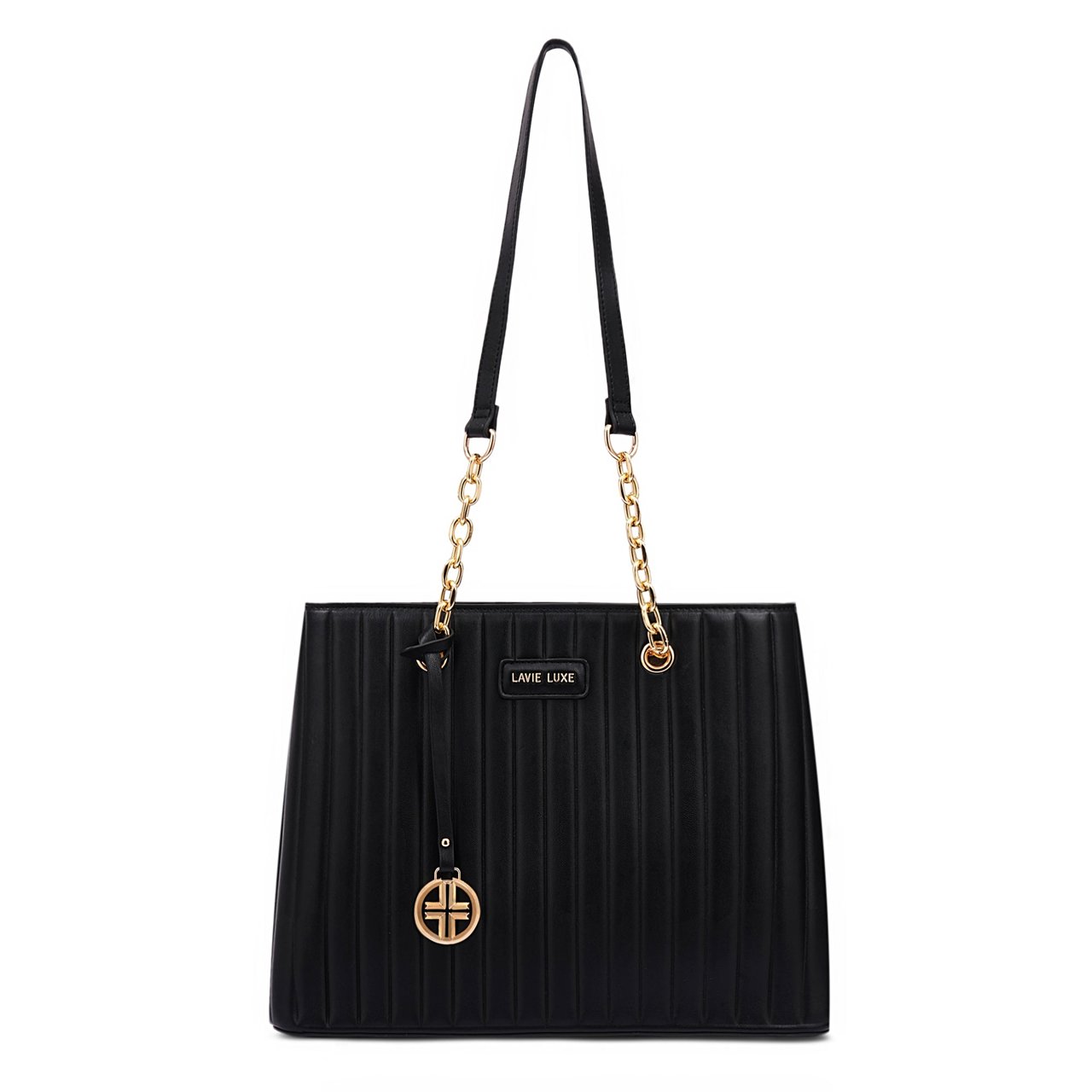 Trapez Medium Black Handbag