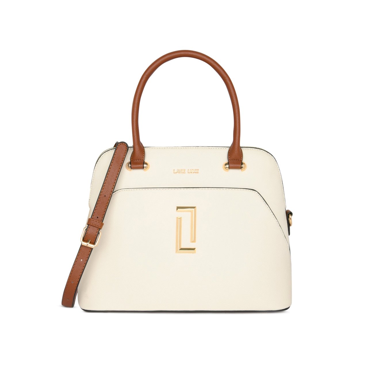 Valle Dome Medium Off White Handbag