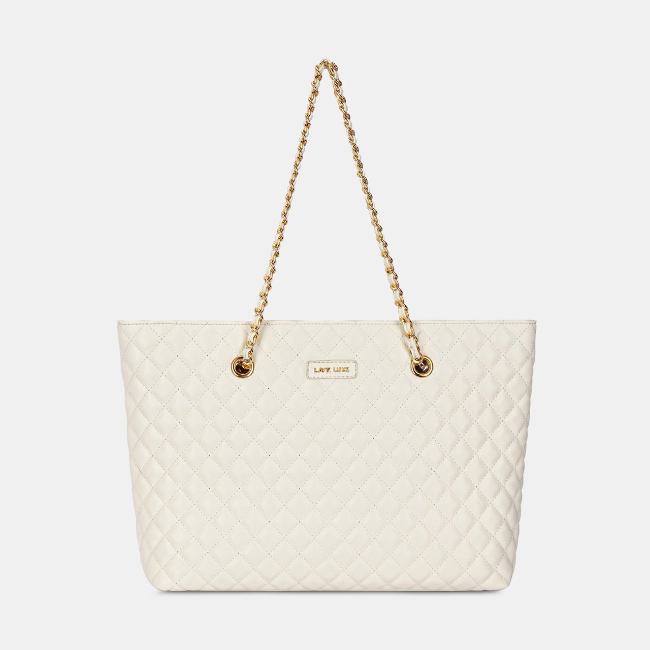 Query Large Off White Tote Bag