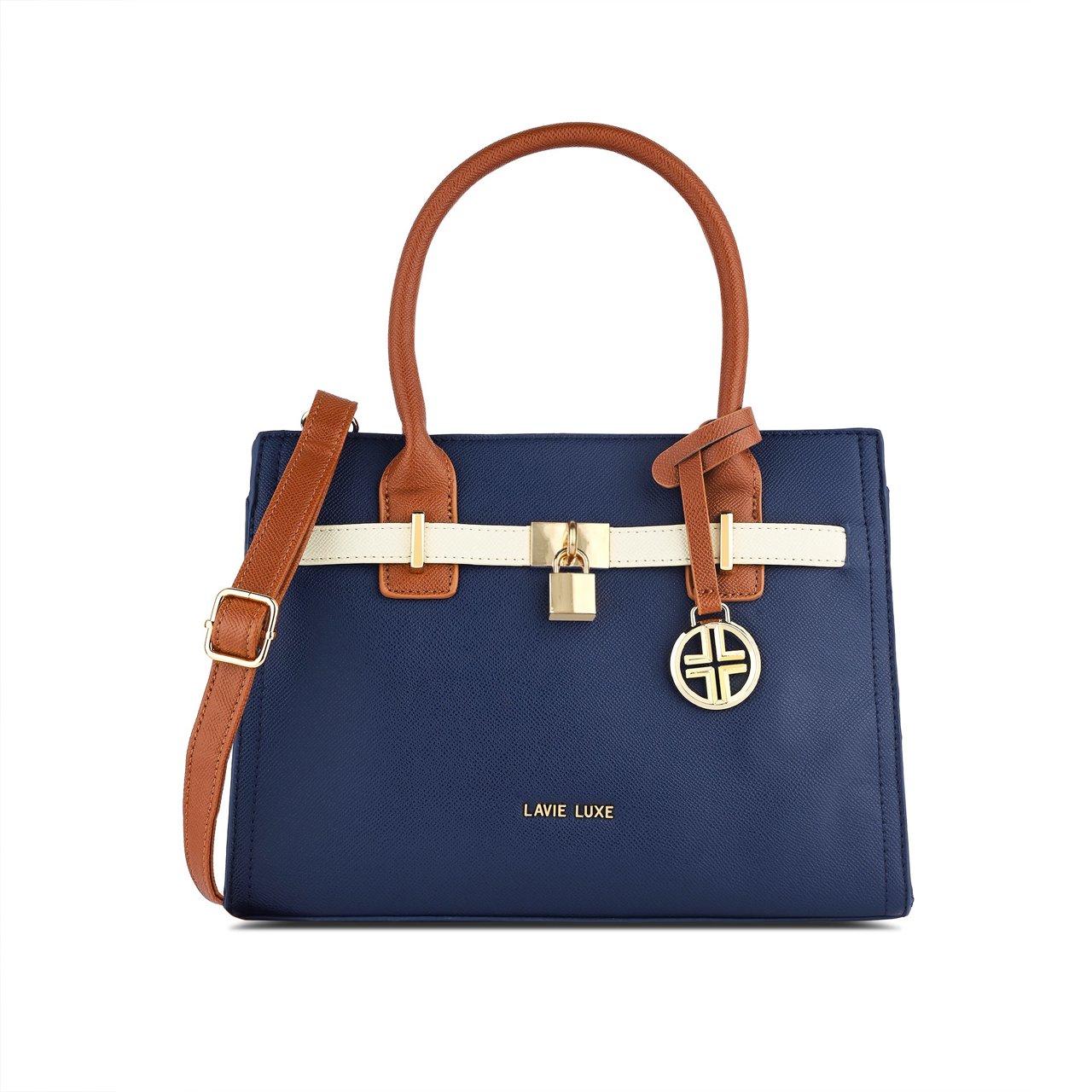 Strap Medium Navy Handbag