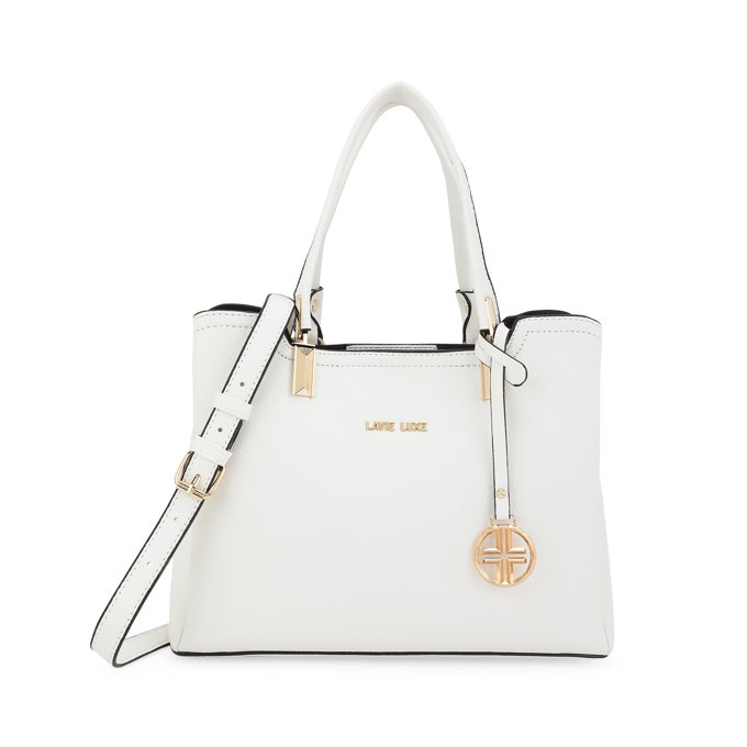 Azura 3 Compartments Medium Off White Handbag