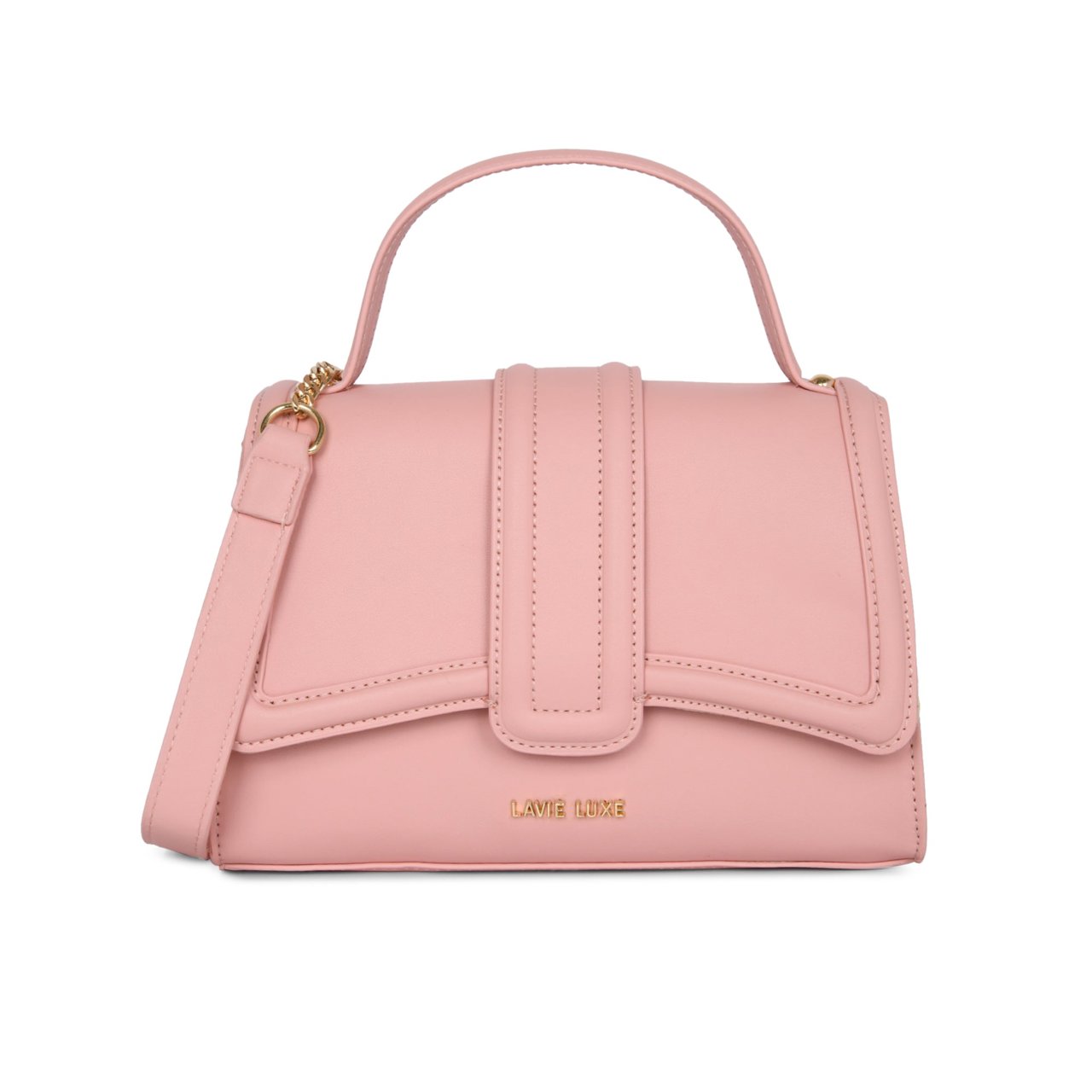 Bubble Flap Medium Light Pink Handbag
