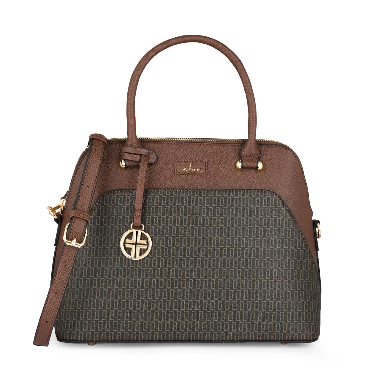Monogram Valle Medium Choco Satchel Bag