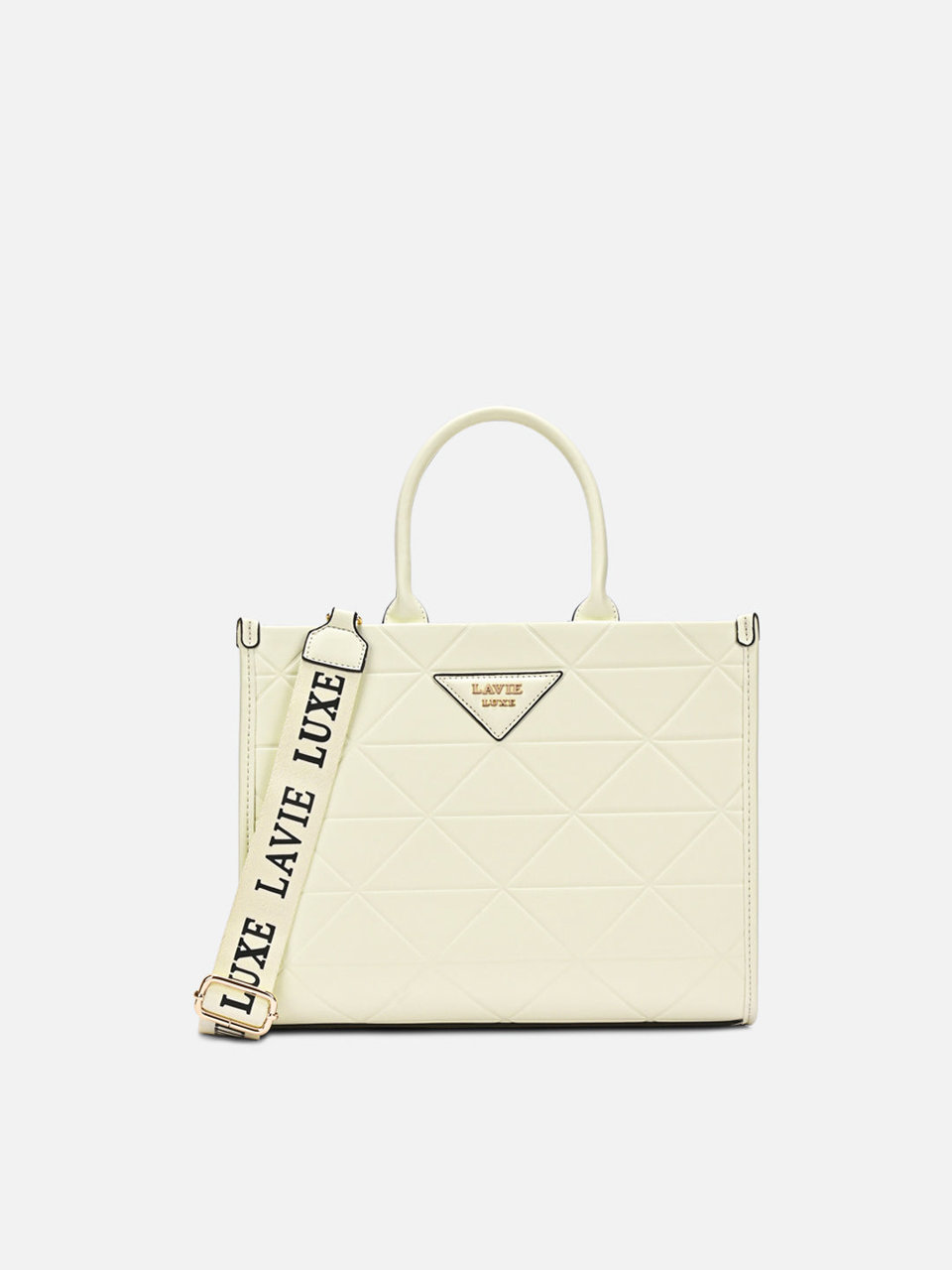 Mona Box Medium Off White Handbag