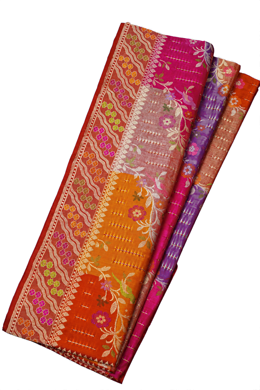 Banarasi Kadwa Silk Saree with All Over Meenakari Weaving
