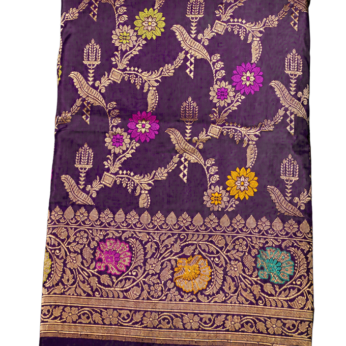 Banarasi Silk Violet Saree